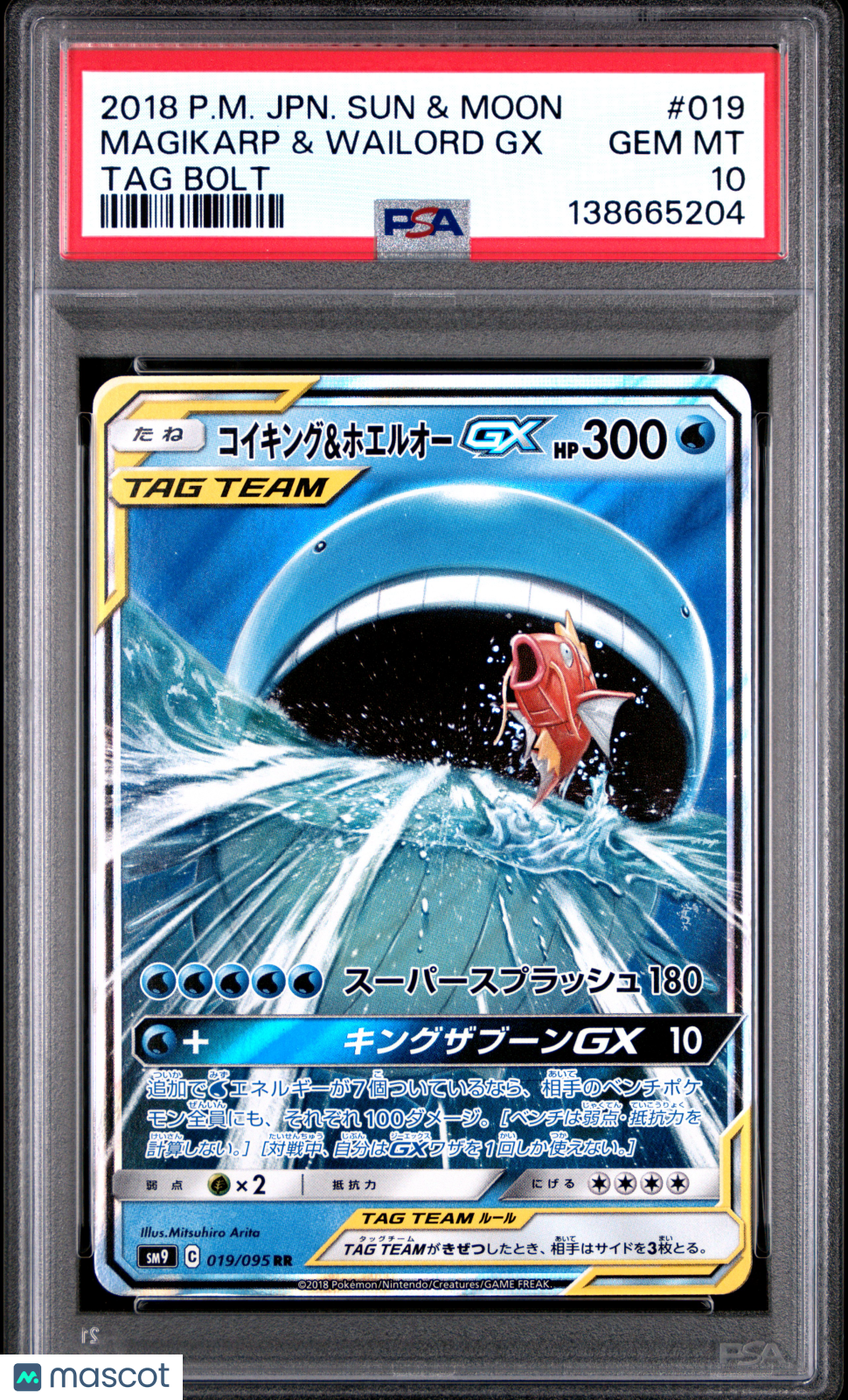 2018 Pokemon Sun & Moon TAG Bolt Magikarp & Wailord GX
