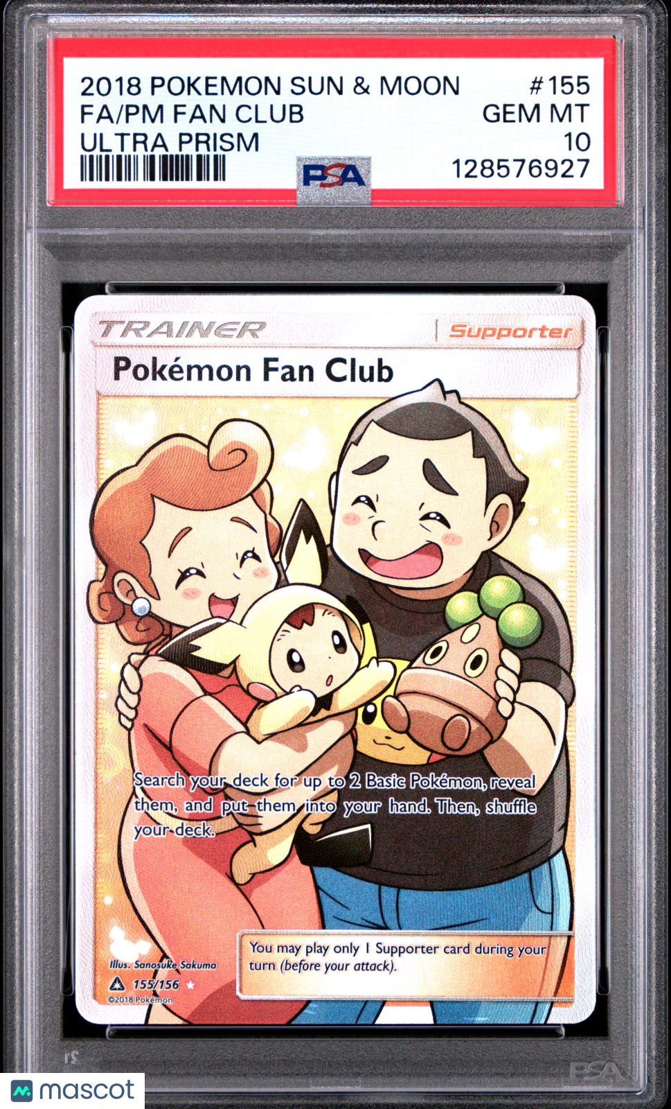 2018 Pokemon Sun & Moon Ultra Prism PM Fan Club Ultra Prism Fa PSA 10 GEM MINT - Graded TCG/CCG