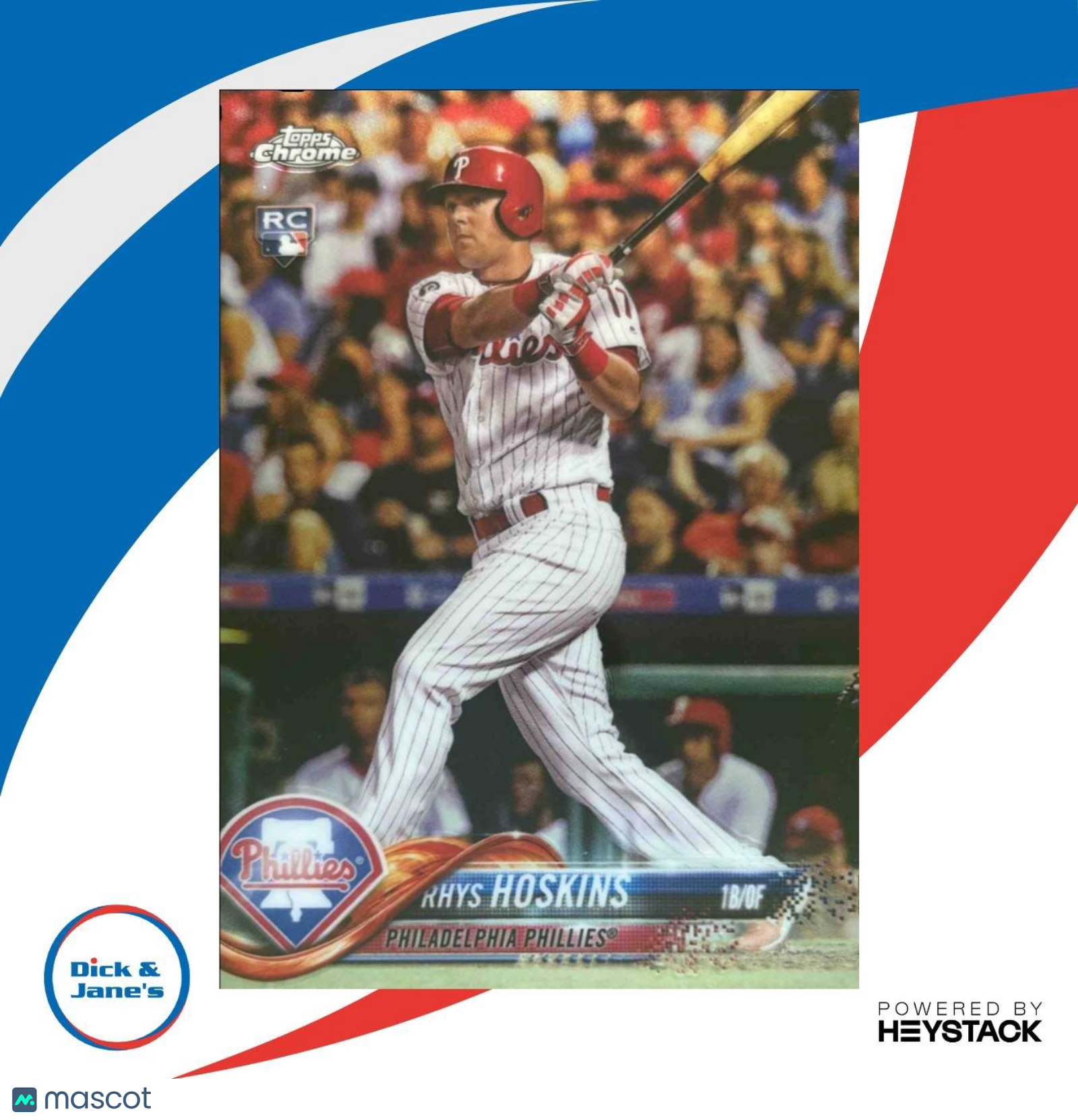 2018 Topps Chrome Rhys Hoskins #70 RC Philadelphia Phillies - Sports Cards
