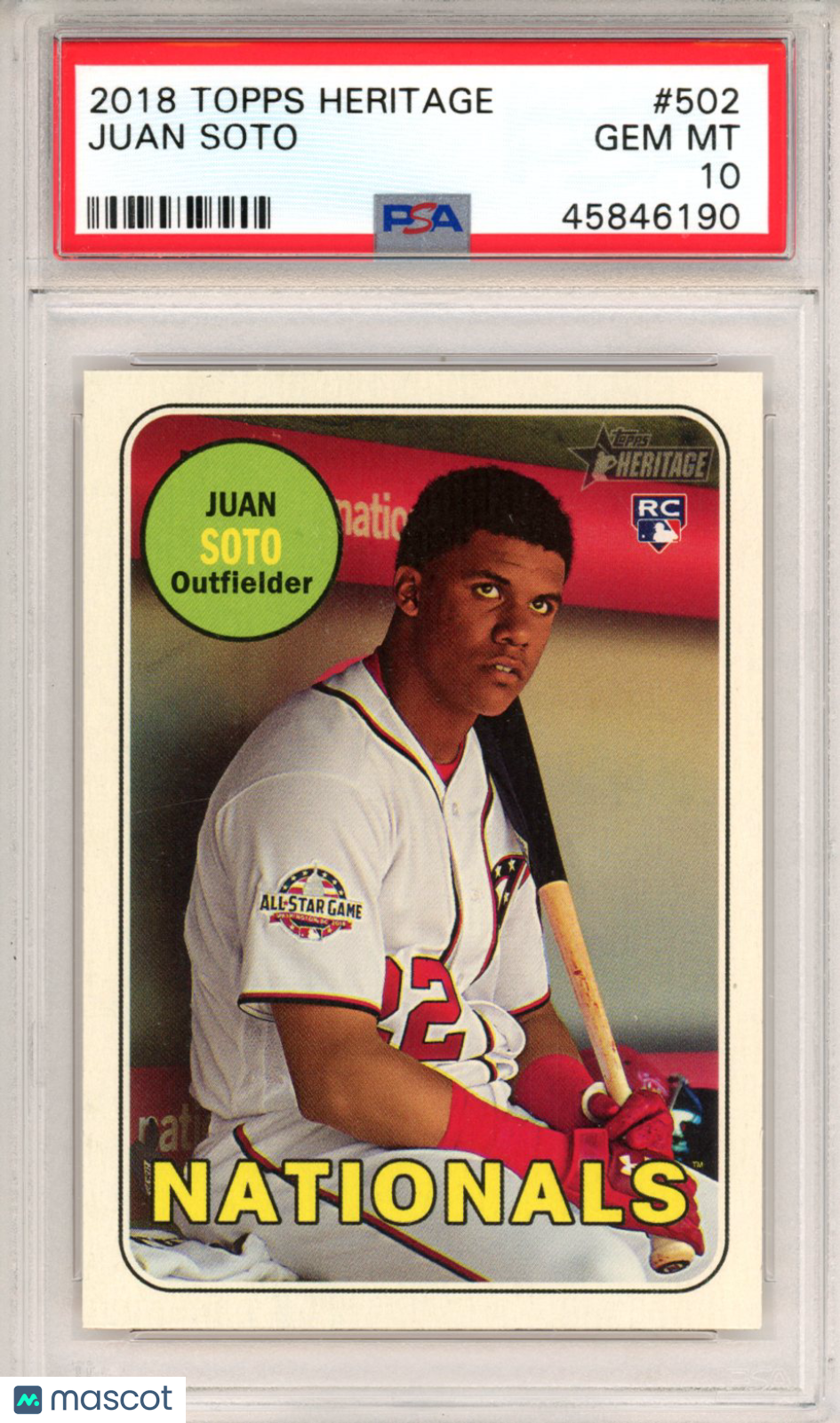 2018 Topps Heritage Juan Soto #502 PSA 10 - Graded Sports Cards