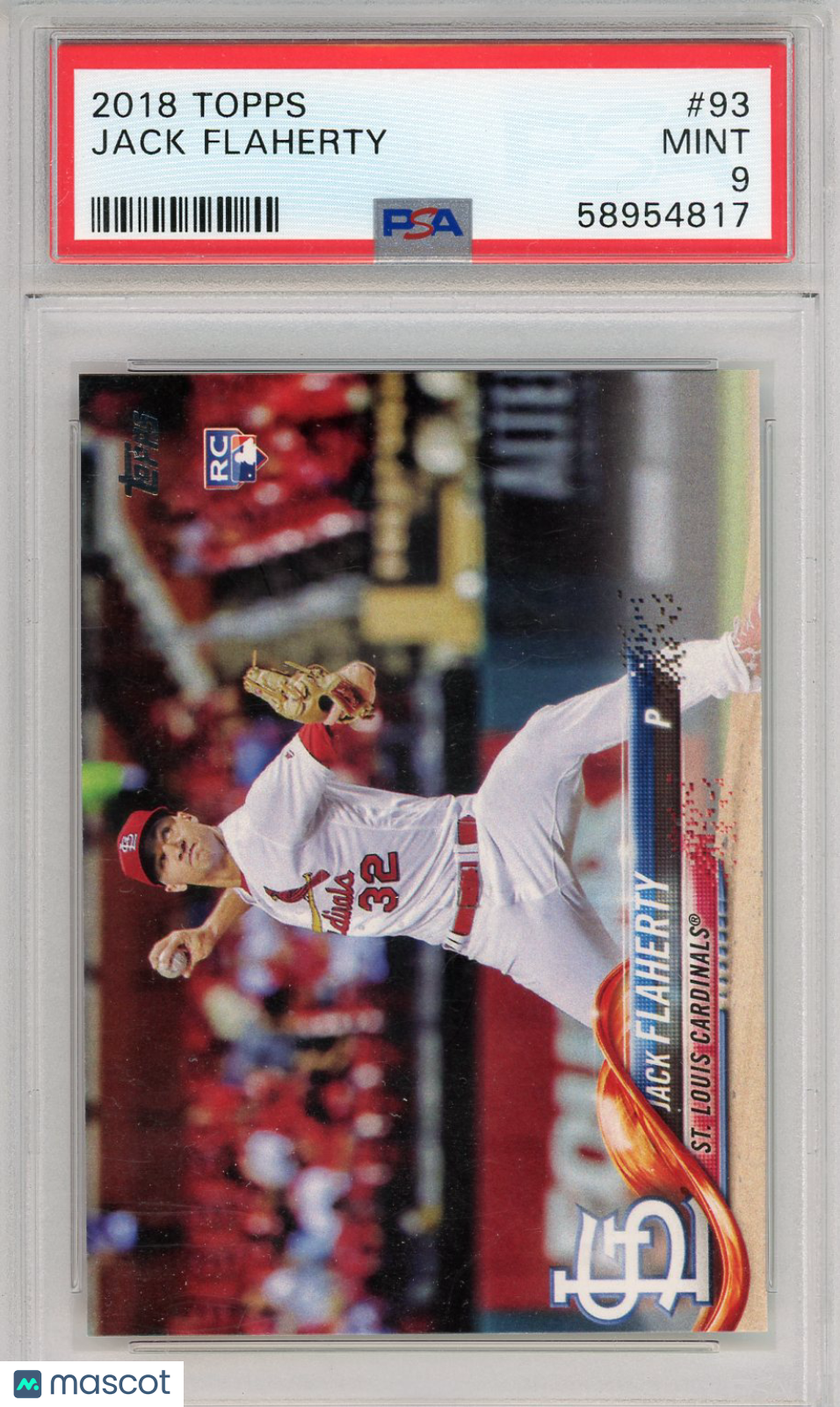 2018 Topps Jack Flaherty #93 PSA 9 - Graded Sports Cards