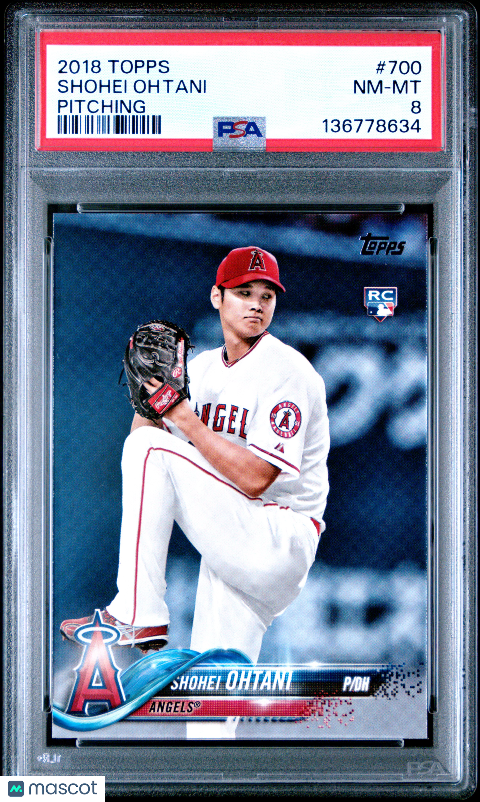2018 Topps Shohei Ohtani Pitching Rookie #700 PSA 8 Los Angeles Angels - Graded Sports Cards