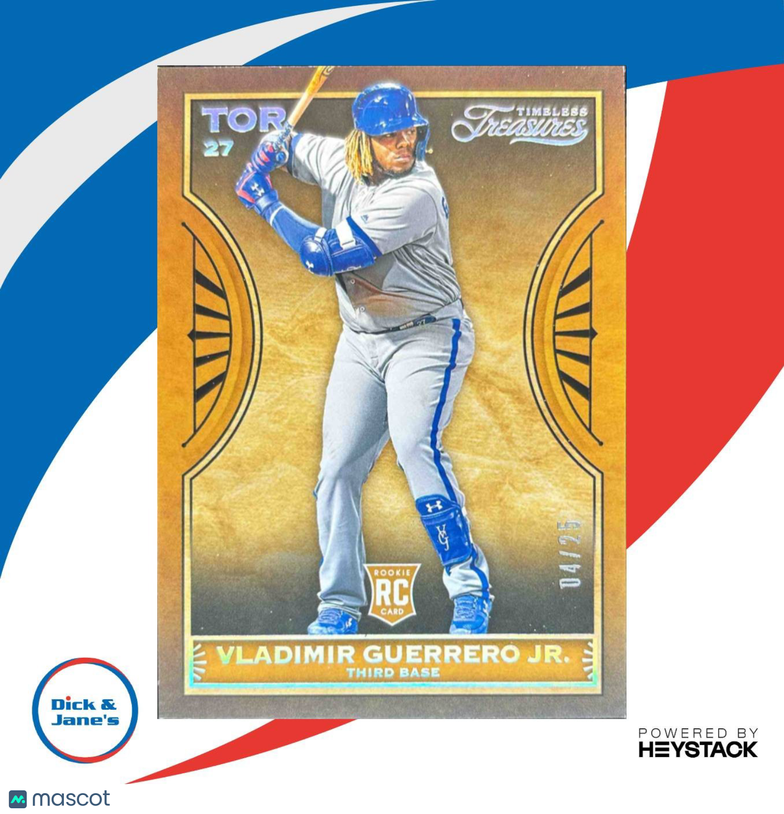 2019 Chronicles Vladimir Guerrero Jr. Timeless Treasures Silver /25 #19 RC Jays - Sports Cards