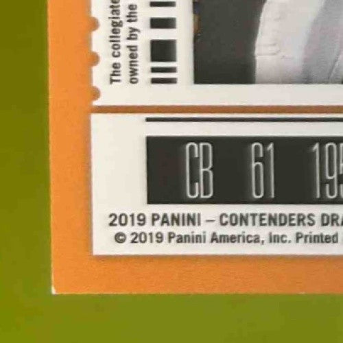 2019 Contenders College Trayvon Mullen Jr. Bowl Ticket /99 #225 RC Auto Clemson - Sports Cards