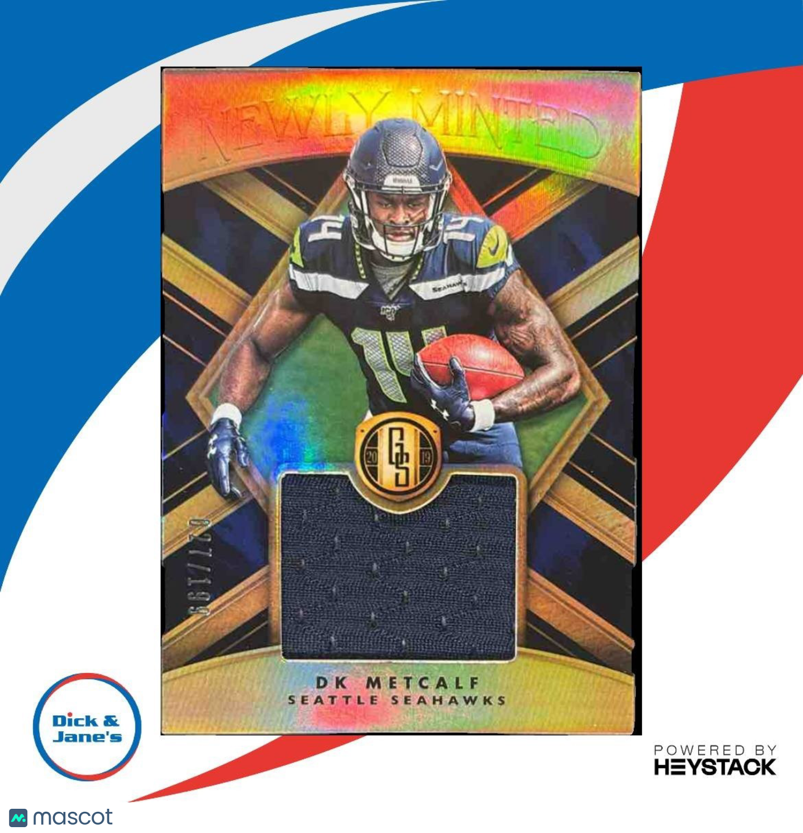 2019 Gold Standard DK Metcalf Newly Minted Patch /199 RC Seattle Seahawks - Sports Cards