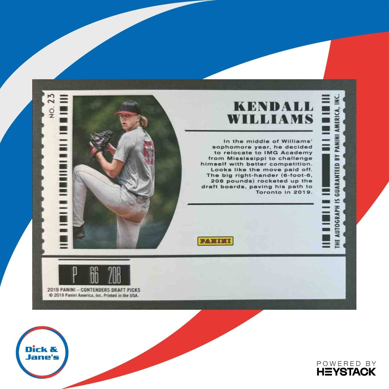 2019 Panini Contenders Collegiate Kendall Williams Ticket Auto Playoff /18 #23 - Sports Cards