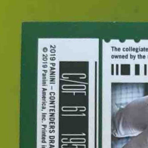2019 Panini Contenders Draft Picks Collegiate Logan Driscoll Ticket Auto /23 #30 - Sports Cards