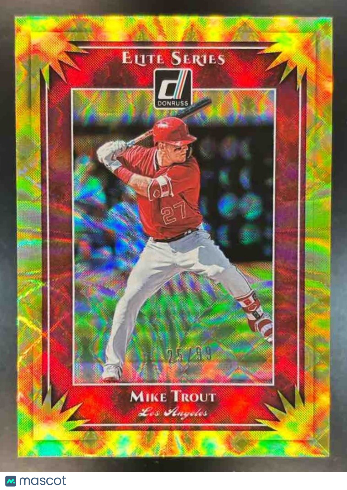 2019 Panini Donruss Mike Trout Elite Series Gold /99 #ES10 Los Angeles Angels - Sports Cards