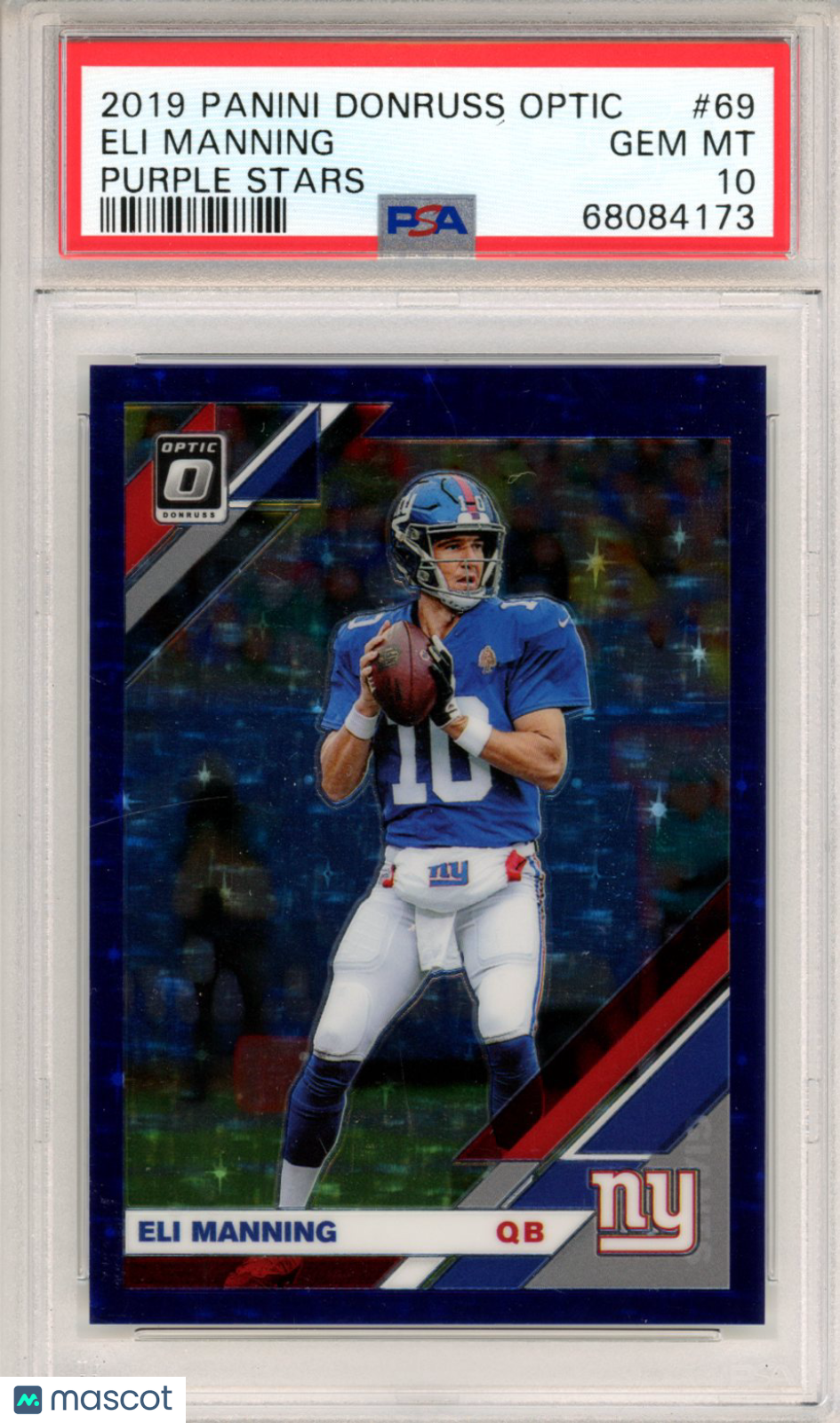 2019 Panini Donruss Optic Eli Manning Purple Stars #69 PSA 10 - Graded Sports Cards