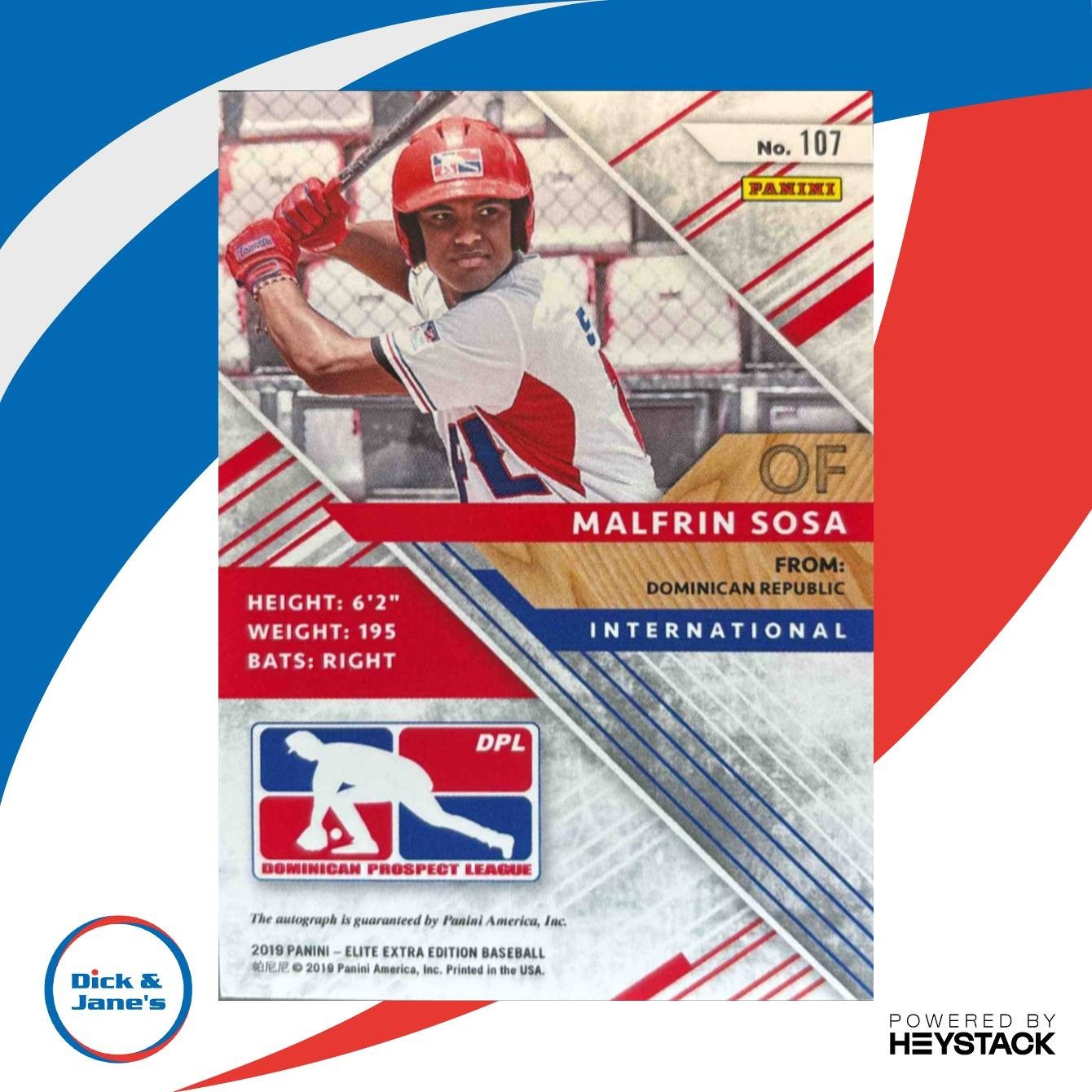 2019 Panini Elite Extra Edition Malfrin Sosa Auto #107 - Sports Cards