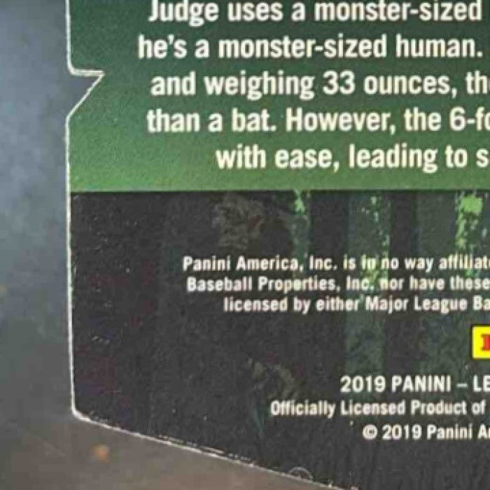 2019 Panini Leather & Lumber Aaron Judge Lumberjacks #LJ-15 New York Yankees - Sports Cards