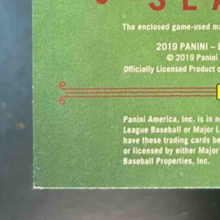 2019 Panini Leather & Lumber Ken Griffey Jr Flashing the Leather /5 MEM Mariners - Sports Cards