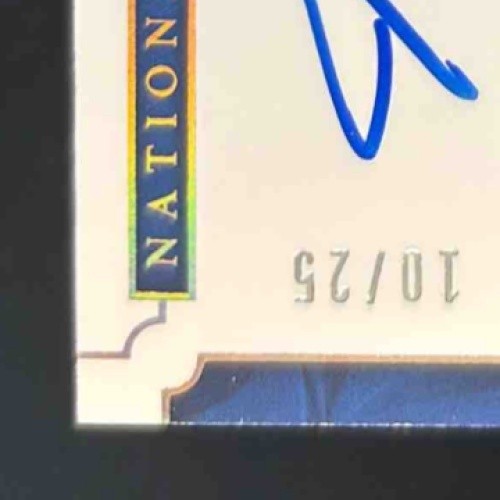 2019 Panini National Treasures Jonathan Davis /25 #37 MEM Auto RC Blue Jays - Sports Cards