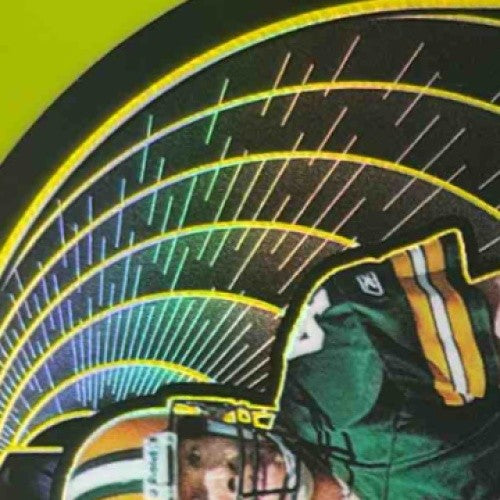 2019 Panini Obsidian Brett Favre Tunnel Vision Electric Etch Yellow 1/10 Packers - Sports Cards