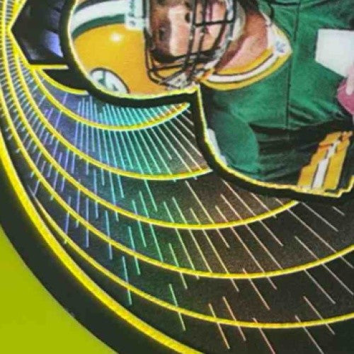 2019 Panini Obsidian Brett Favre Tunnel Vision Electric Etch Yellow 1/10 Packers - Sports Cards