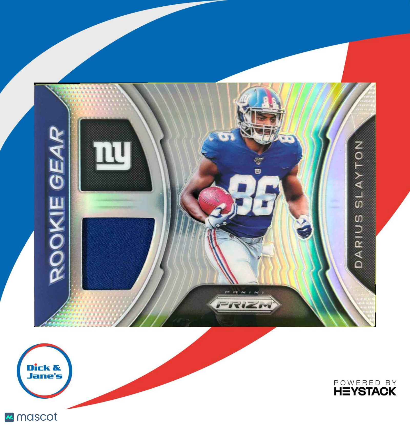 2019 Panini Prizm Darius Slayton Rookie Gear #RG-DL RC Denver Broncos - Sports Cards