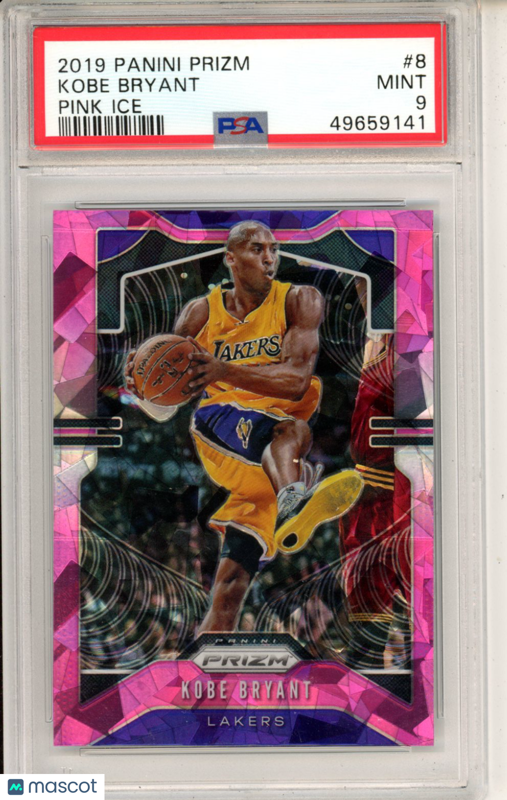 2019 Panini Prizm Kobe Bryant Pink Ice #8 PSA 9 lakers Graded Sports Cards