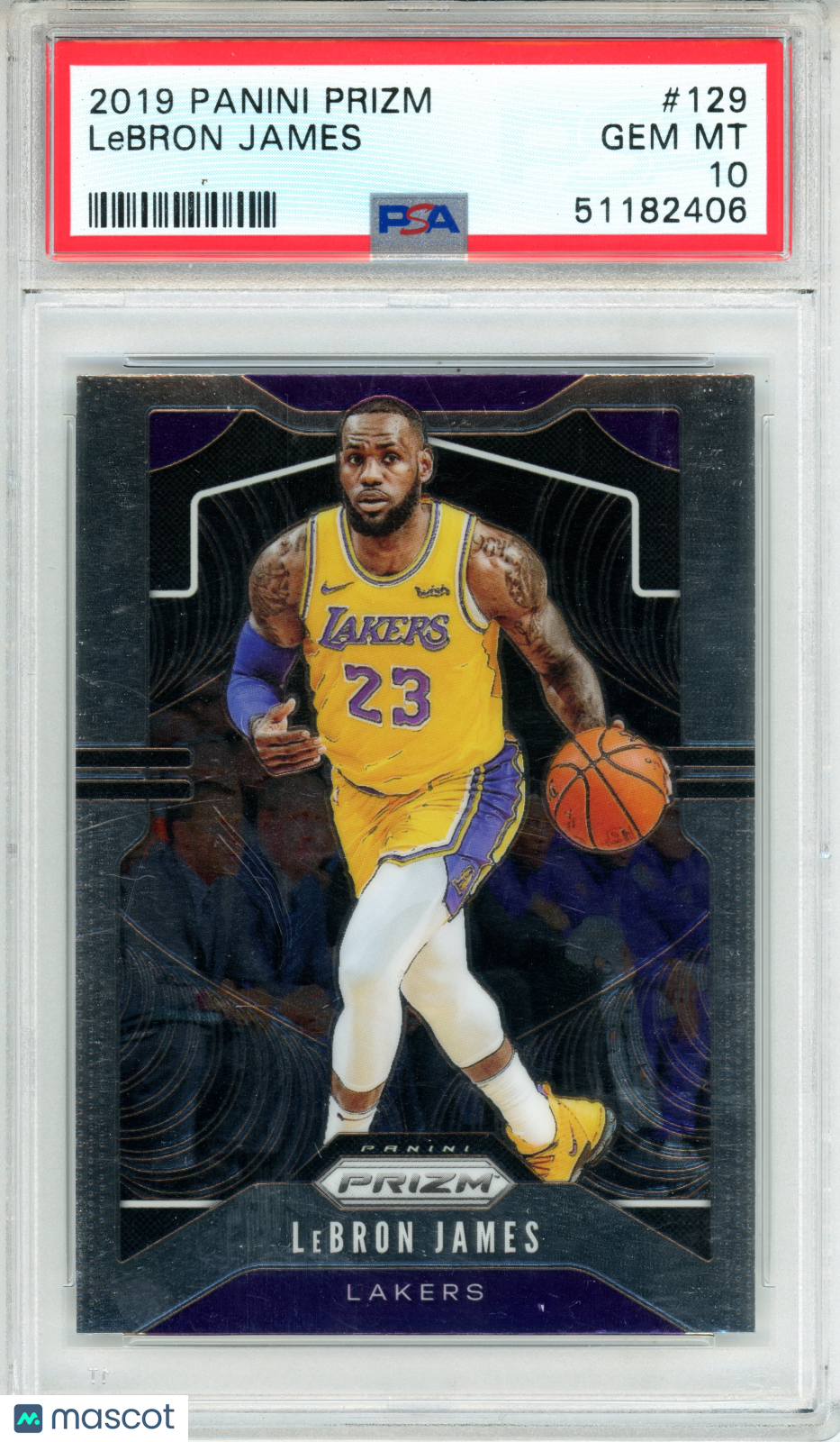 2019 Panini Prizm LeBron James #129 PSA 10 GEM MINT Los Angeles Lakers - Graded Sports Cards