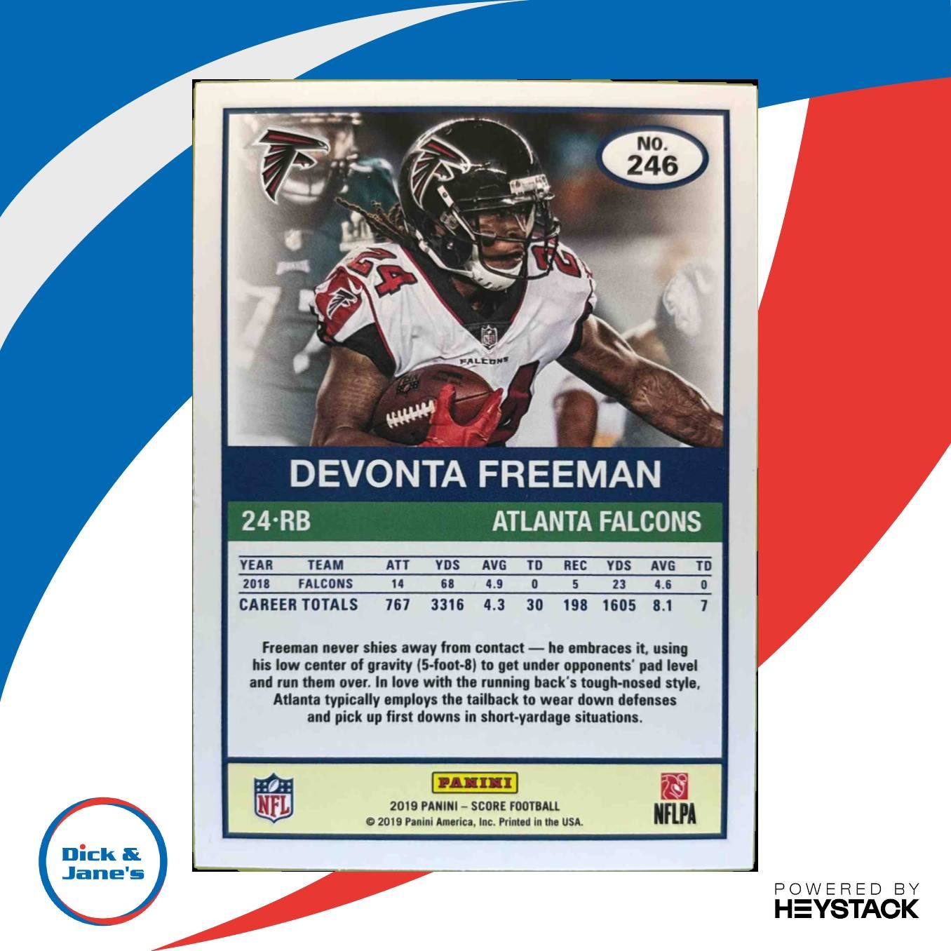2019 Panini Score Devonta Freeman Artist’s Proof 11/35 #246 Atlanta Falcons - Sports Cards