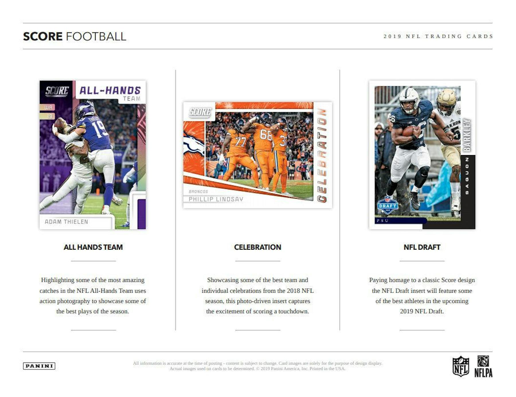 2019 Panini Score Football Hobby Box (4 Autogtaphs) (10 Jumbo Packs)