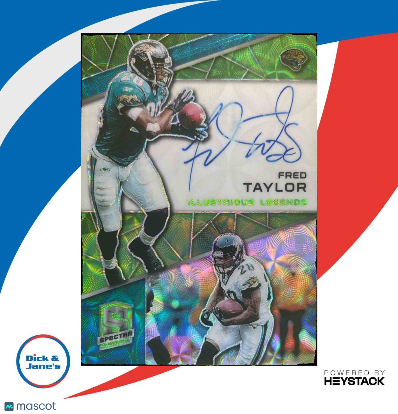 2019 Panini Spectra Fred Taylor Illustrious Legends Neon Green /25 Auto Jaguars - Sports Cards