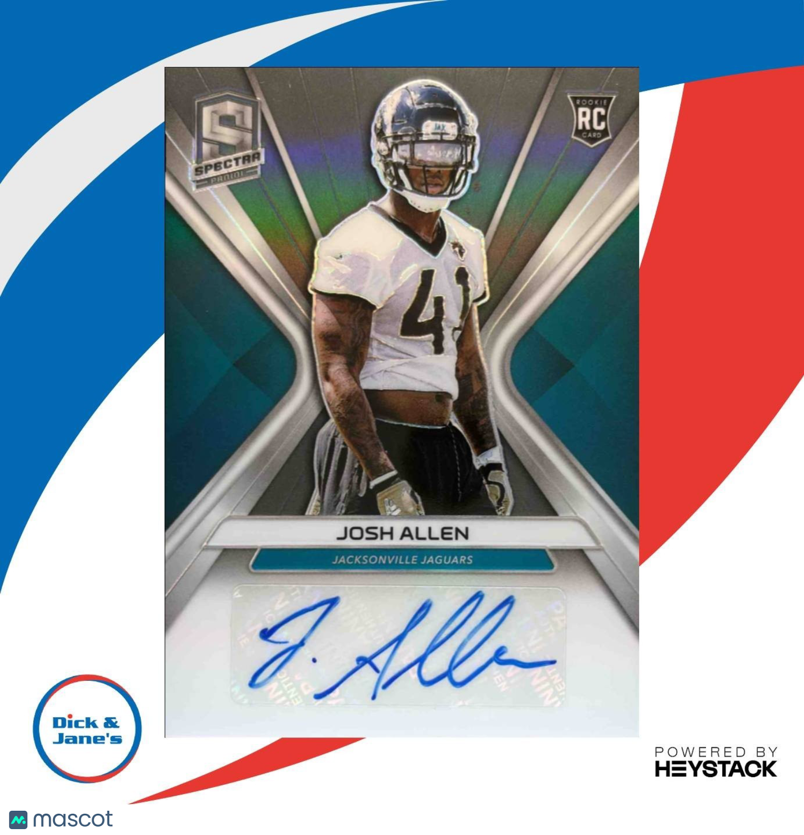 2019 Panini Spectra Josh Allen Signatures Prizm /199 Auto Jaguars - Sports Cards