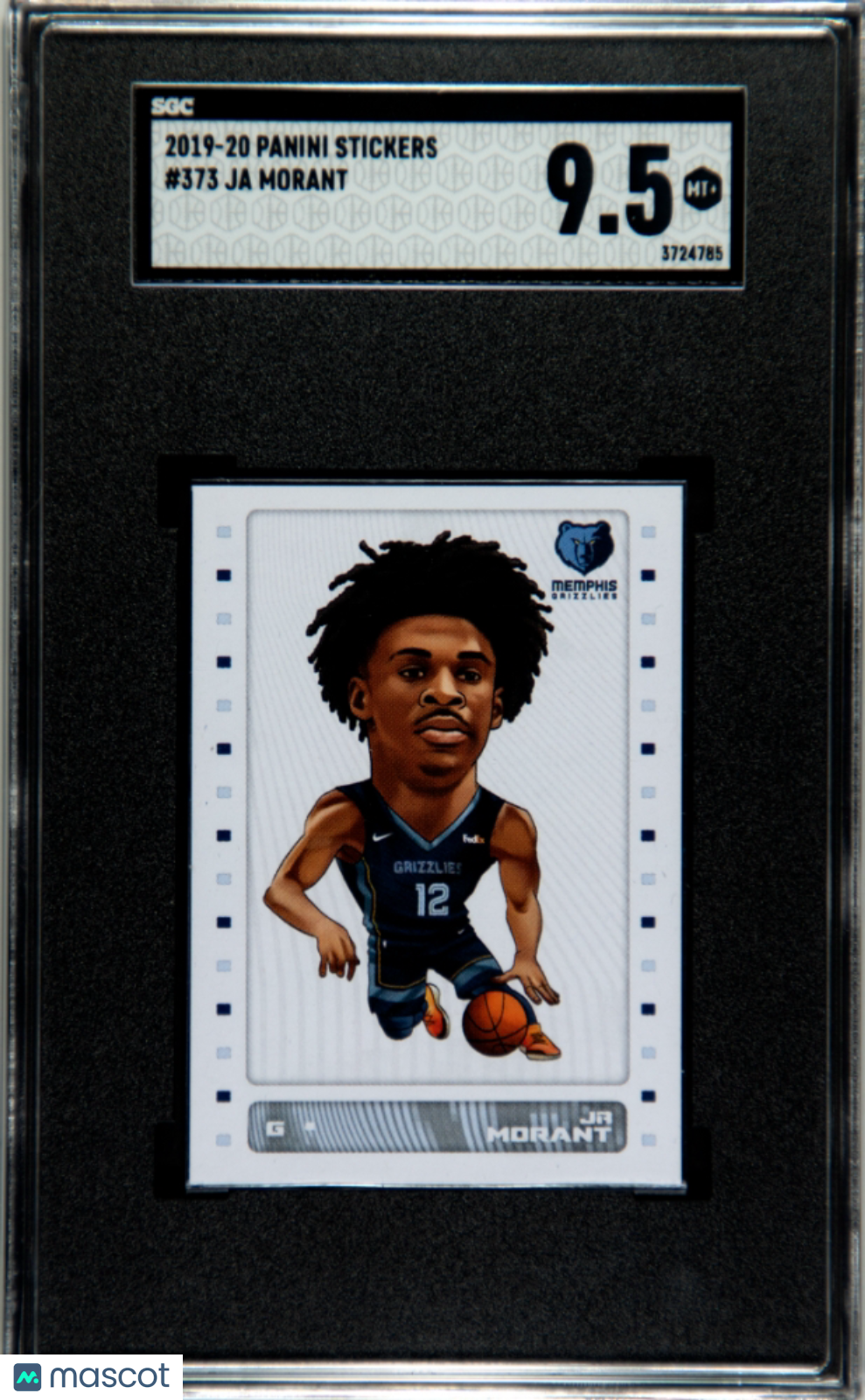 2019 Panini Sticker & Card Col. Ja Morant Rookie #373 SGC 9.5 Memphis Grizzlies - Graded Sports Cards