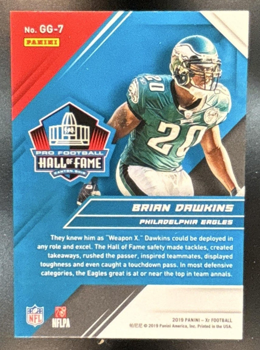 2019 Panini XR Brian Dawkins Gilded Greats Blue /99 #GG-7 Philadelphia Eagles - Sports Cards