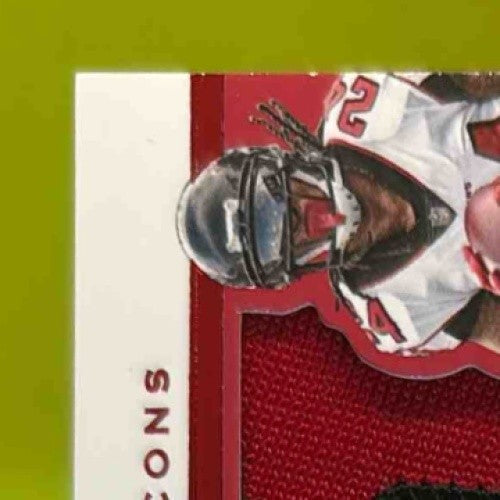 2019 Plates and Patches Double Coverage Patch Calvin Ridley Devonta Freeman /10 - Sports Cards