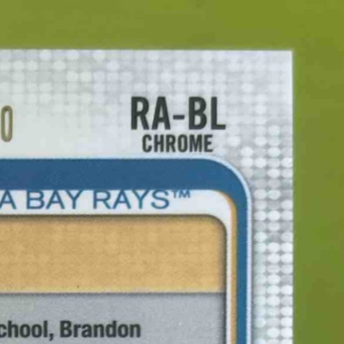 2019 Topps Chrome Brandon Lowe Rookie Auto Purple /250 #RA-BL RC Tampa Bay Rays - Sports Cards