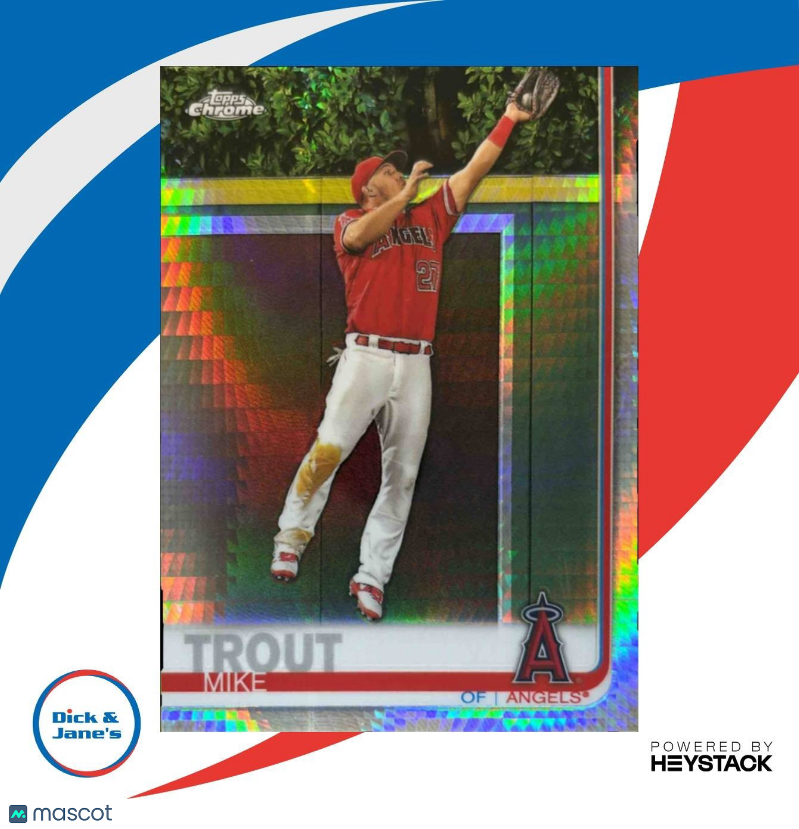 2019 Topps Chrome Mike Trout Prism Refractor #200 Los Angeles Angels - Sports Cards