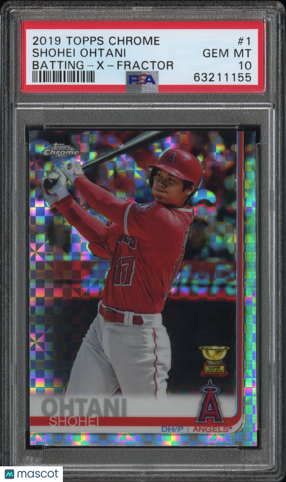 2019 Topps Chrome Shohei Ohtani X Fractor #1 PSA 10 - Graded Sports Cards