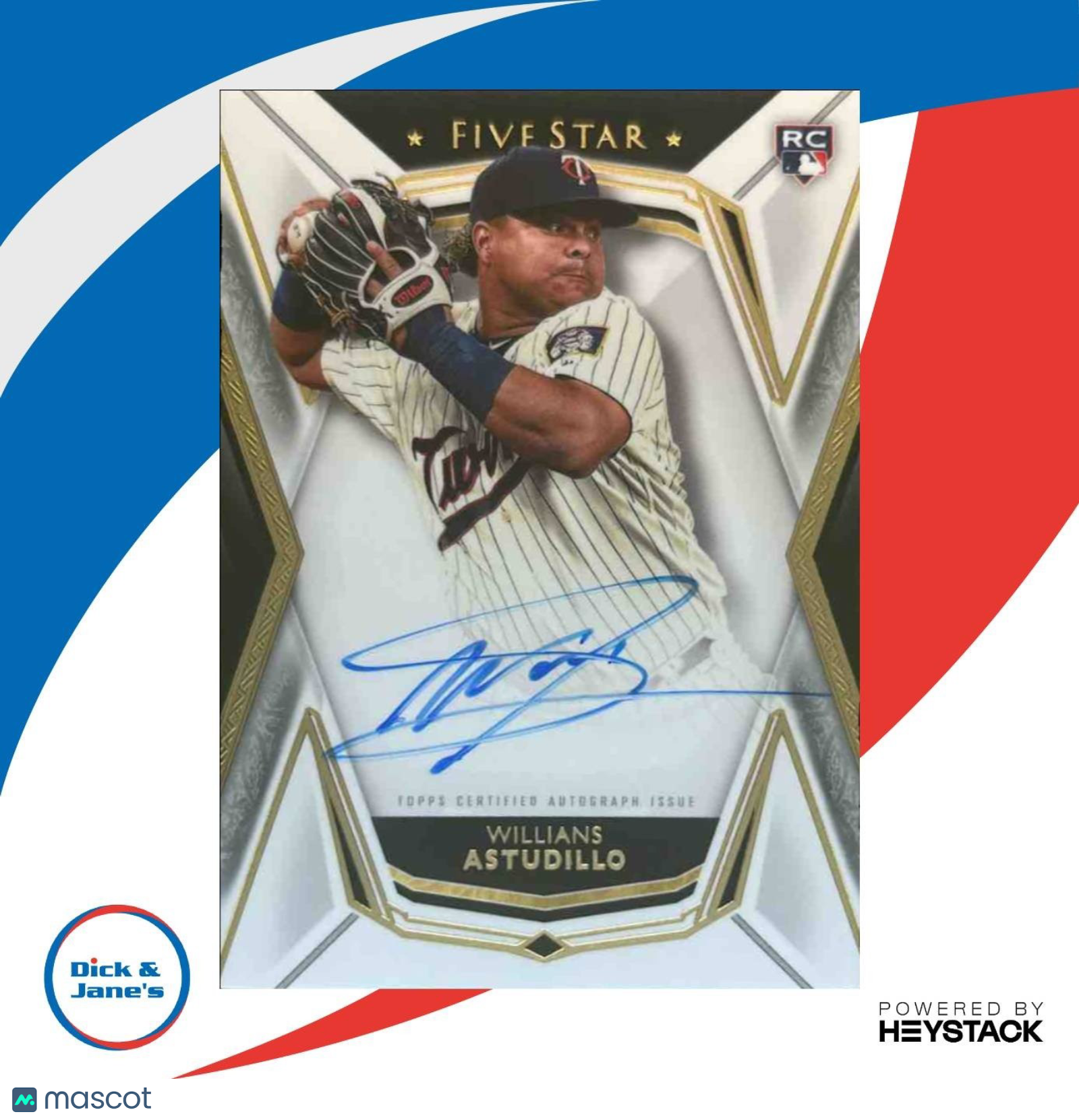 2019 Topps Five Star Willians Astudillo #FSA-WA RC Auto Minnesota Twins - Sports Cards