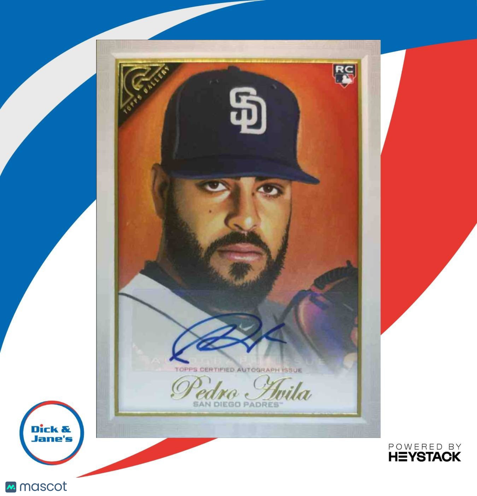 2019 Topps Gallery Pedro Avila Auto #54 RC San Diego Padres - Sports Cards