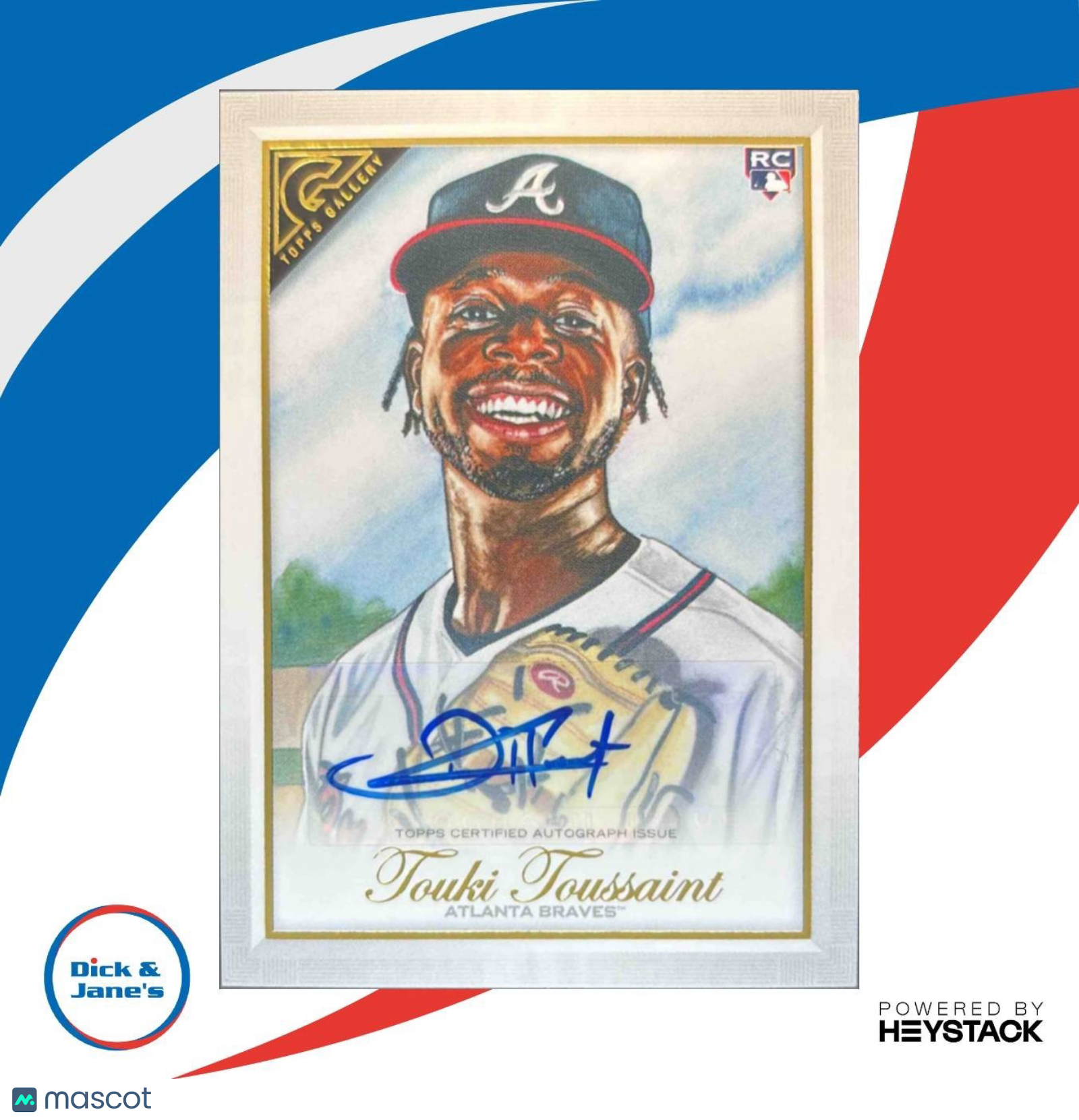 2019 Topps Gallery Touki Toussaint Auto #75 RC Atlanta Braves - Sports Cards
