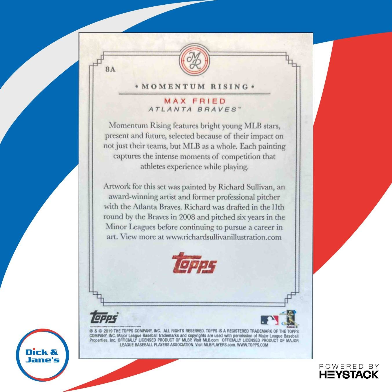 2019 Topps On-Demand Momentum Rising Max Fried Green /40 #8A Atlanta Braves - Sports Cards