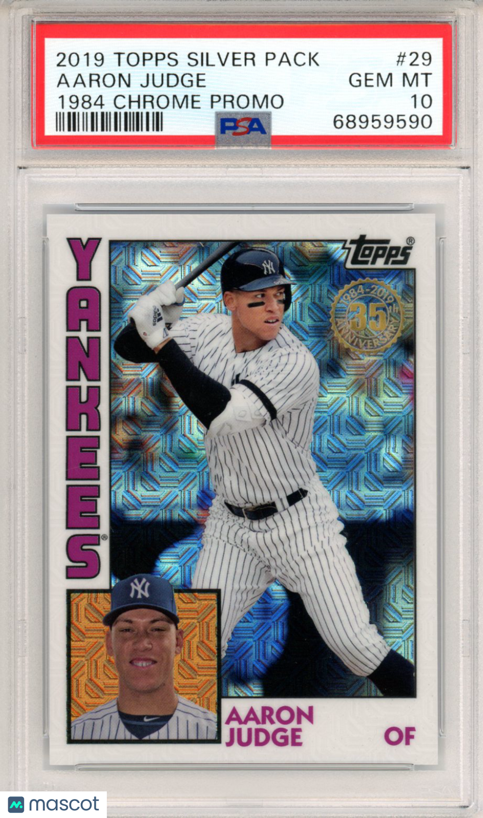 2019 Topps Silver Pack 1984 Chrome Promo Aaron Judge #29 PSA 10 - Graded Sports Cards
