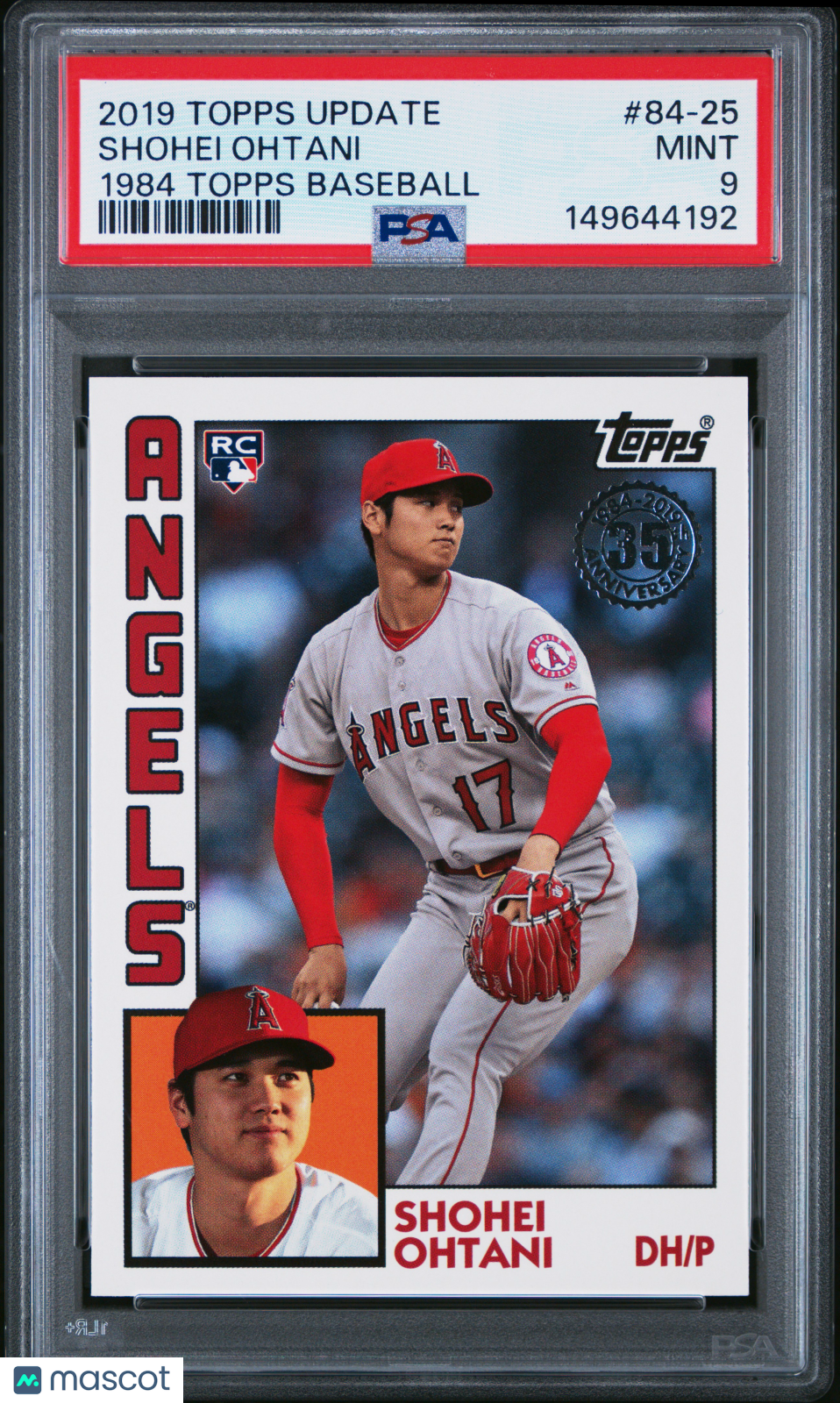 2019 Topps Update 1984 Topps Baseball Shohei Ohtani Rookie #84-25 PSA 9 MINT - Graded Sports Cards