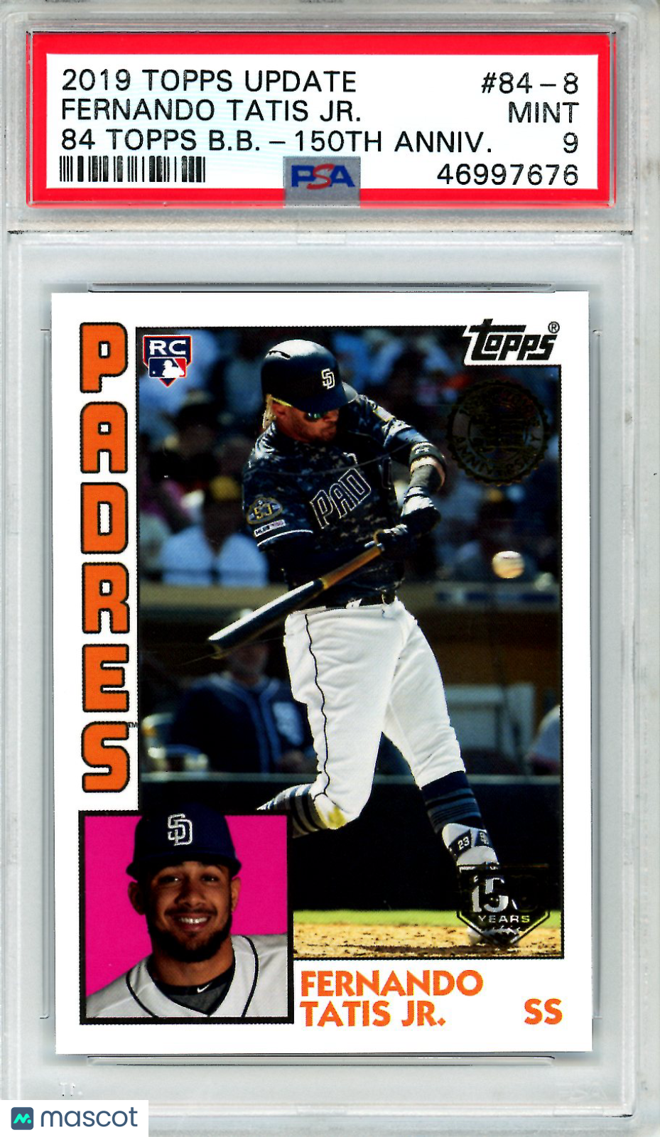 2019 Topps Update 1984 Topps Fernando Tatis JR. 150th Anniversary /150 PSA 9 - Graded Sports Cards