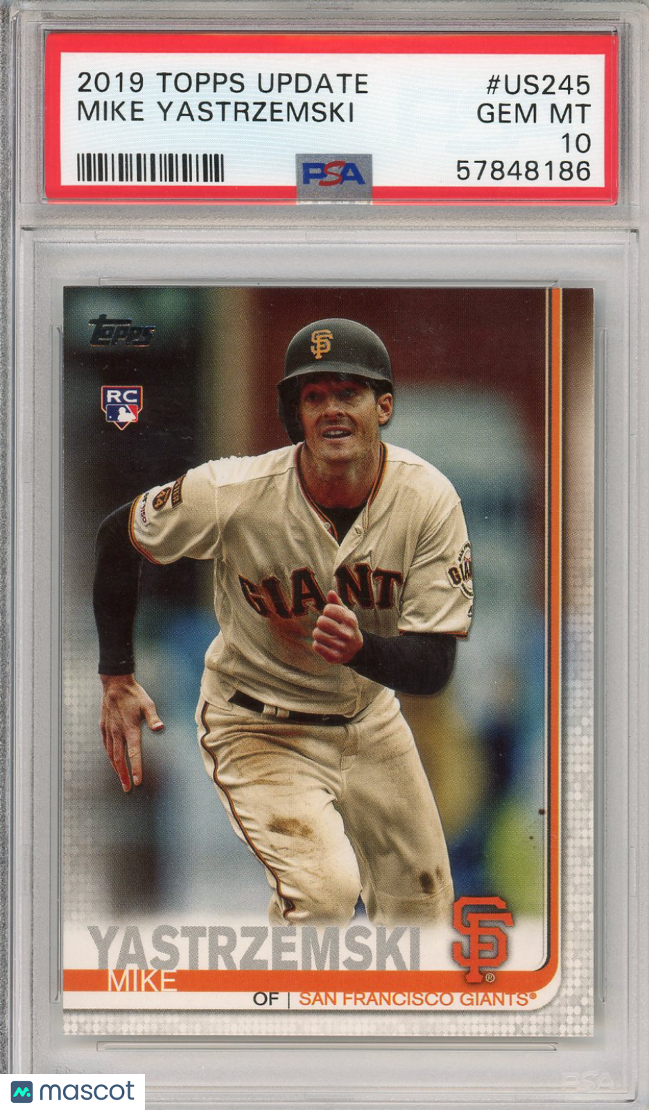 2019 Topps Update Mike Yastrzemski Rookie #US245 PSA 10 San Francisco Giants - Graded Sports Cards
