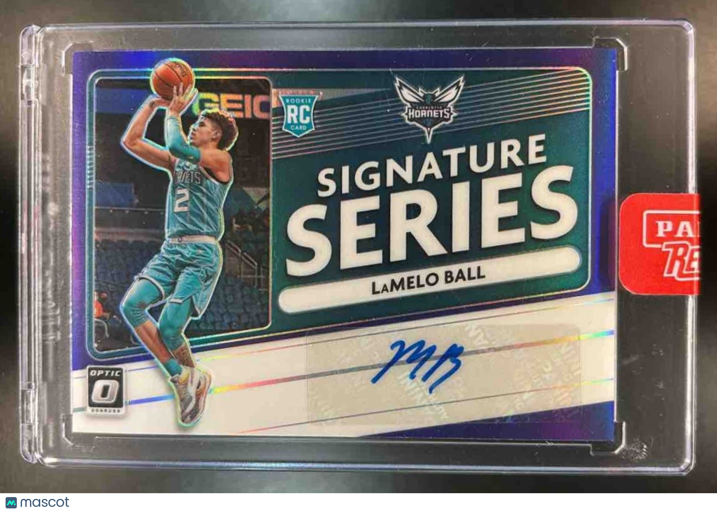 2020-21 Donruss Optic LaMelo Ball SEALED Signature Serie Purple Auto RC Hornets - Sports Cards