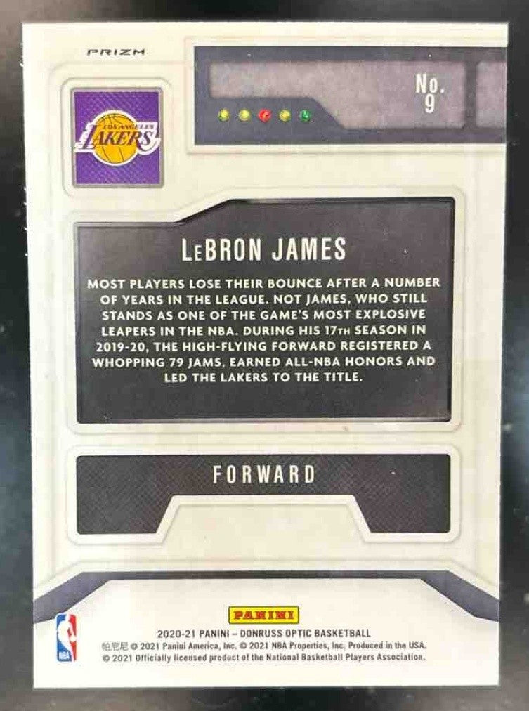2020-21 Donruss Optic LeBron James T Minus 3...2...1 Holo Prizm #9 Lakers - Sports Cards
