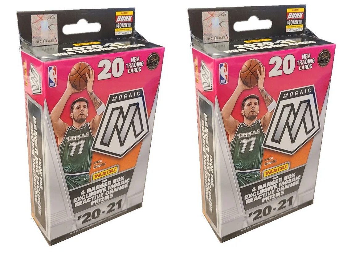 2020/21 Mosaic Basketball Hanger Box (Anthony Edwards RC?) - Two Hangers - NBA Hanger Box