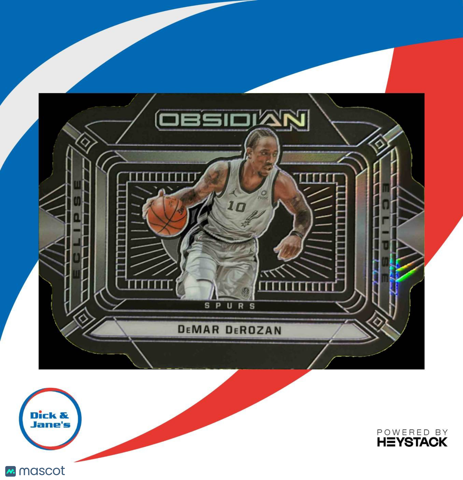 2020-21 Obsidian DeMar DeRozan Eclipse Electric Etch Purple Die Cut 11/75 Spurs - Sports Cards
