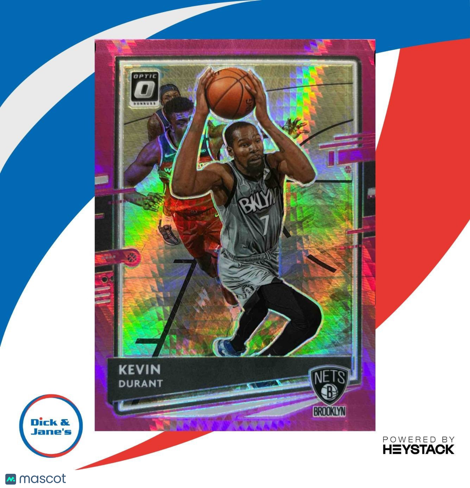 2020-21 Panini Donruss Optic Kevin Durant Hyper Pink #136 Brooklyn Nets - Sports Cards