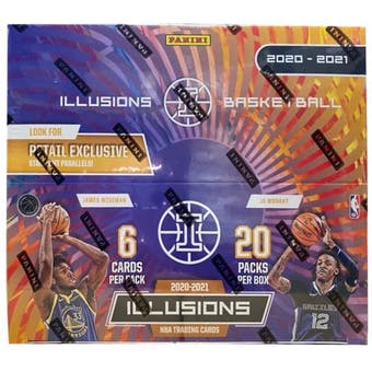 2020/21 Panini Illusions Basketball Retail 20-Pack Box (Pink and Black Parallels!) - NBA Retail Box