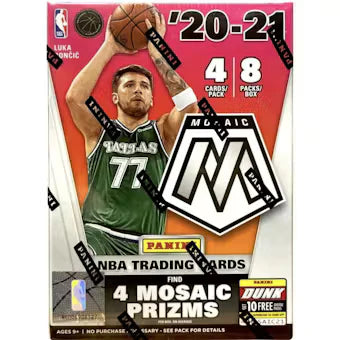 2020/21 Panini Mosaic Basketball 8-Pack Blaster Box (Orange Fluorescent Prizms!) - Blaster Box