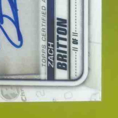 2020 Bowman Draft Zach Britton Chrome Pick Auto #CDA-ZB Toronto Blue Jays - Sports Cards