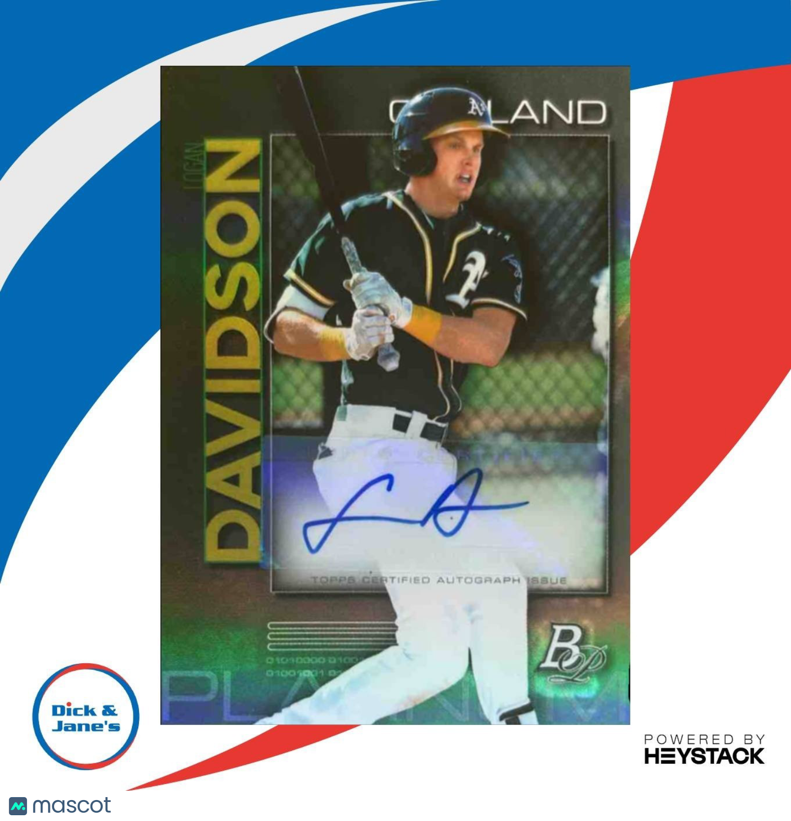 2020 Bowman Platinum Logan Davidson Top Prospect Auto #TOP-37 Oakland Athletics - Sports Cards