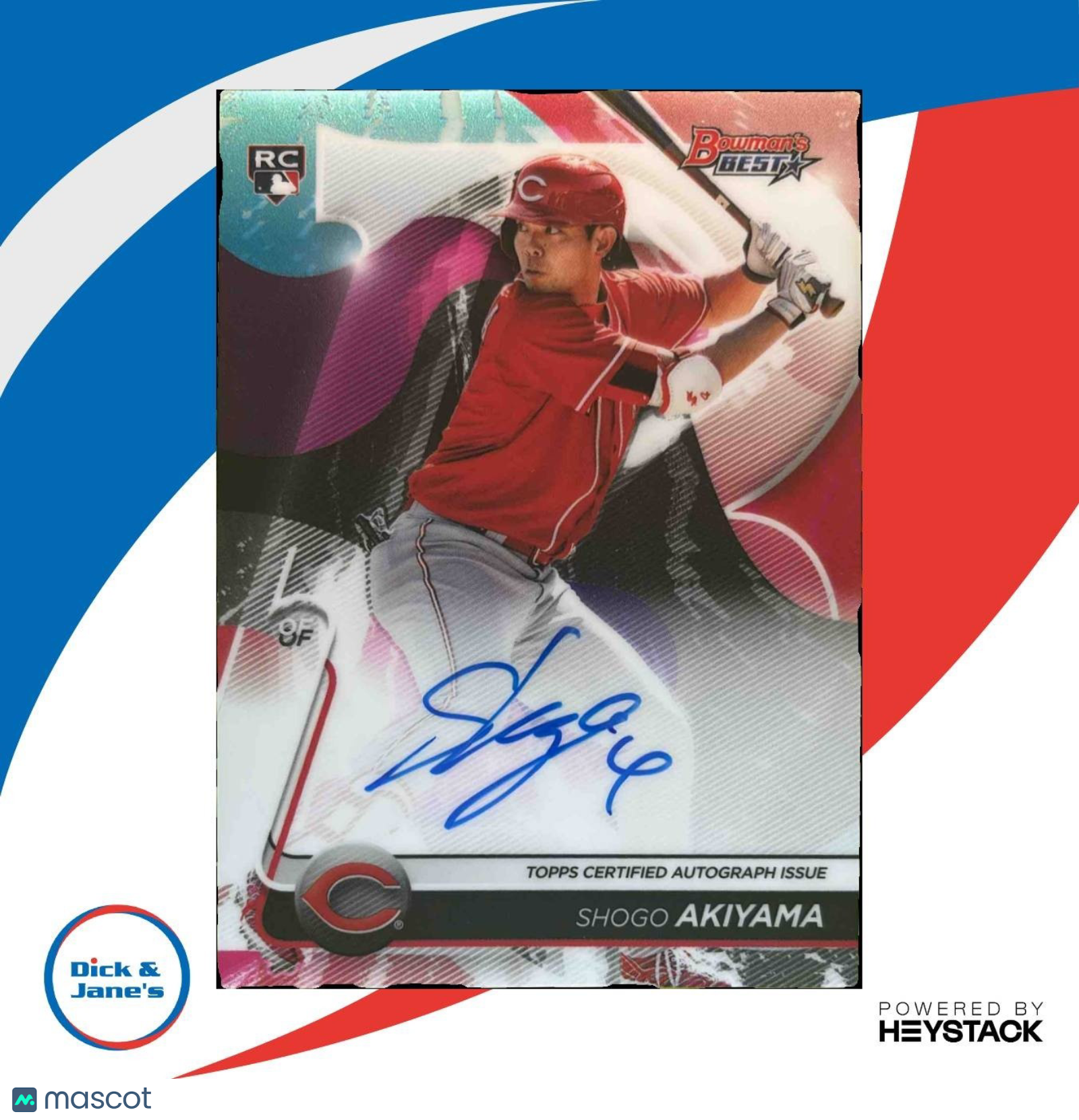 2020 Bowman’s Best Shogo Akiyama Best of Auto #B20-SA RC Cincinnati Reds - Sports Cards